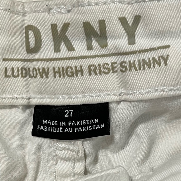 DKNY Ludlow High Rise White Skinny Jeans - Size 27 - Picture 3 of 9